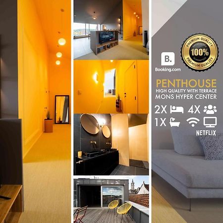 Luxury Penthouse & Terrace - Mons City Center Exterior photo