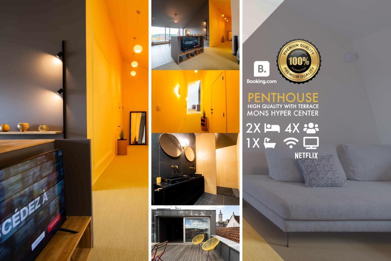Luxury Penthouse & Terrace - Mons City Center Exterior photo